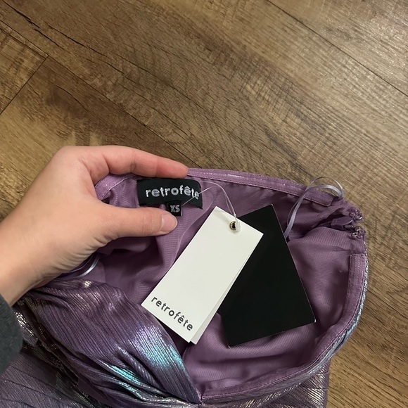 RETROFETE Soleil Dress In Lilac Aurora - Picture 10 of 10